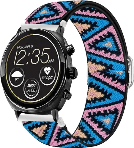 Miniatura 12 de Lamshaw Correa de repuesto ajustable de nailon elástico de liberación rápida de 0.86 pulgadas, accesorios compatibles con reloj inteligente Citizen