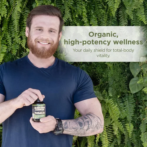 Miniatura 5 de Gade Nutrition Quercetina orgánica con bromelina vitamina C y zinc Suplemento de apoyo inmunológico Quercetina 500mg Cápsulas Bioflavonoides