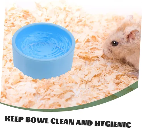 Miniatura 4 de POPETPOP Alimentador de erizo para conejillos de indias, cuenco de chinchilla, suministros de hámster de plástico, plato de comida para hurón