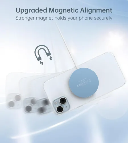 Miniatura 3 de Cargador inalámbrico magnético para iPhone 17/16/15/14/13/12 - Cargador Mag+adaptador USB C de 20 W, soporte de carga inalámbrica rápida con cable