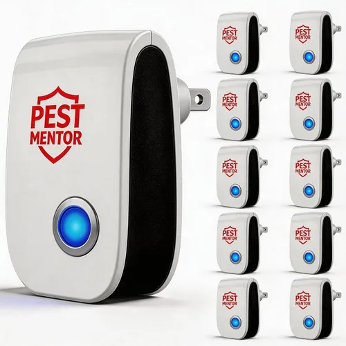Repelente ultrasónico de control de plagas para interiores, para ratones, cucarachas, hormigas, roedores, insectos, mosquitos, repelente de arañas