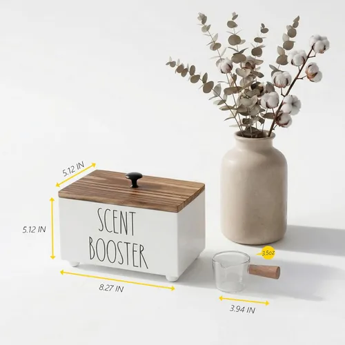 Miniatura 7 de Contenedor potenciador de aroma de lavandería, organización de almacenamiento de cuentas de aroma de granja, dispensador de madera rústica