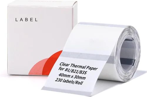 Cinta para etiquetadora NIIMBOT, 1.57" x 1.18" (40×30 mm) Papel adhesivo para etiquetas con autoadhesivo para etiquetadora de etiquetas