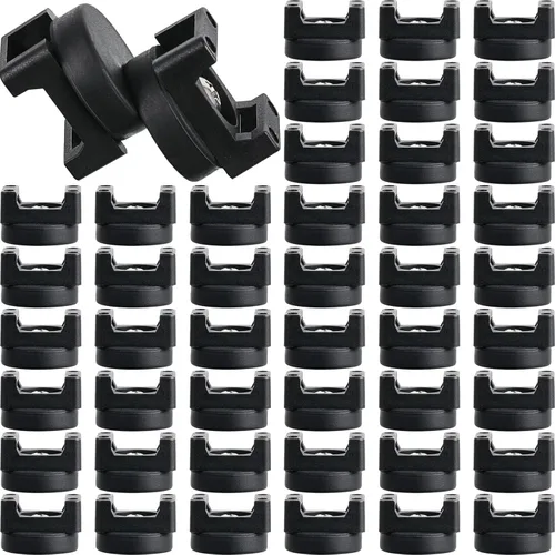 Miniatura 14 de Yookeer 15 piezas de base magnética de montaje de brida con cremallera, clips magnéticos negros para cables, base de gestión de bridas de cables