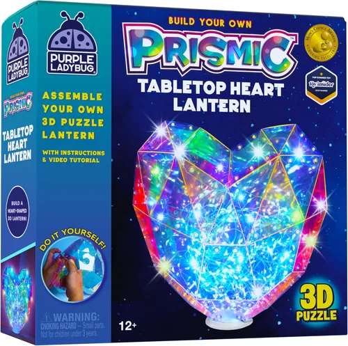 Prismic Make Your Own - Luz de mesa de corazón 3D para niñas, regalos de San Valentín para decoración de habitación de niños, regalo para niñas de