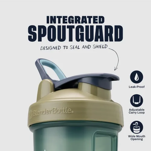 Miniatura 2 de BlenderBottle Classic V2 - Botella mezcladora perfecta para batidos de proteínas y preentrenamiento, 4 onzas, color marrón completo Canela