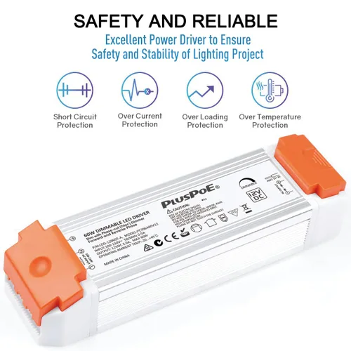 Miniatura 2 de Transformador LED regulable de 60 W, controlador LED Triac ELV/MLV/regulable de 12 V, compatible con interruptores Lutron y Leviton, fuente