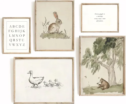 Miniatura 8 de Arte de pared de vaquero, imágenes en lienzo para guardería, decoración de pared de vaca occidental, impresiones de habitación de niños, póster