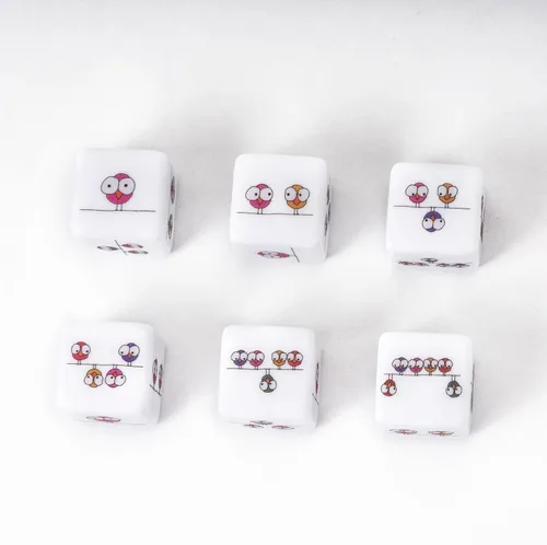 Miniatura 12 de Juego de 10 dados D6 de 16 mm, juego de dados blancos de 6 lados para juegos de mesa RPG A-white