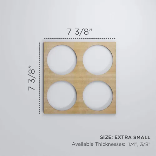 Miniatura 2 de Ekena Millwork WALW08X08X0375WEMWA Wembley Paneles de pared decorativos de 3/8 pulgadas en T, 7 3/8 pulgadas de ancho x 7 3/8 pulgadas de alto, nogal