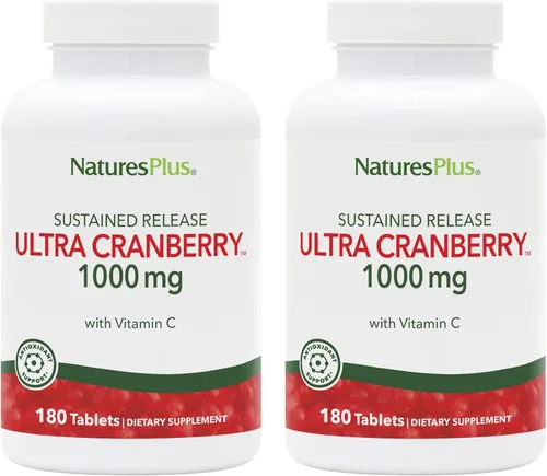 Miniatura 8 de NaturesPlus Ultra Cranberry, liberación sostenida - 1000 mg, 120 tabletas - con vitamina C - vegetariano, sin gluten - 60 porciones