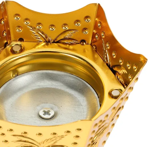 Miniatura 8 de ABOOFAN Quemador eléctrico de incienso de metal, 6.6 pulgadas, estilo de Oriente Medio, estufa de incienso portátil con aroma para yoga, spa