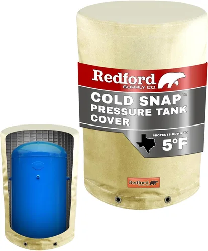 Miniatura 9 de Redford Supply Co. Cold Snap - Cubierta para tanque de presión de agua con apertura de 3 vías, resistente a la intemperie, aislada