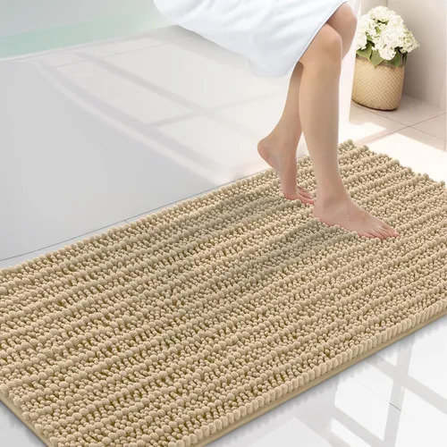 Miniatura 252 de Smiry Alfombras de Baño 24x16 pulgadas, Alfombras de Baño de Chenilla Extra Suaves y Absorbentes, Respaldo de Goma Antideslizante, Lavable a Máquina
