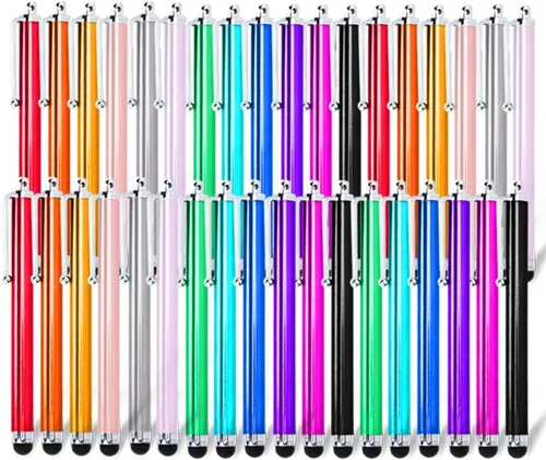 Briout Bolígrafos capacitivos para pantallas táctiles, paquete de 36 lápices capacitivos, alta precisión compatibles con todos los dispositivos
