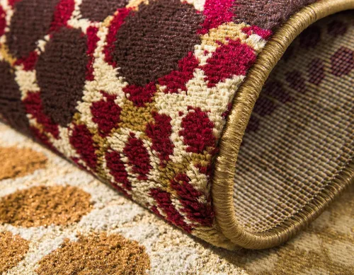 Miniatura 6 de Unique Loom Barista Collection - Alfombra moderna a cuadros, contemporánea, multicapas, Algodón, Beige/Negro