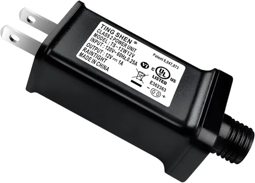 Fuente de alimentación LED de 12 V 1A TS-12W12V Reemplazo de transformador inflable Clase 2 Unidad de alimentación de enchufe de EE. UU.,