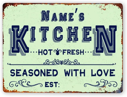 Miniatura 14 de Letreros de cocina personalizados personalizados para cocina, decoración de pared, letreros de metal para restaurante de mostrador, bar en casa