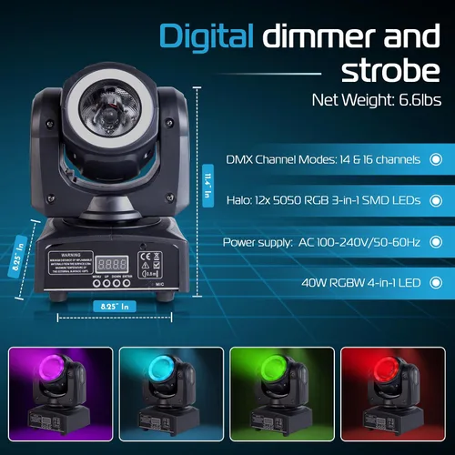 Miniatura 6 de ColorKey Mover Halo Beam Quad MKII (CKU-5038)