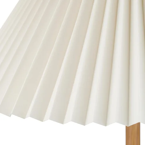 Miniatura 6 de GLOBE Electric 61000053 - Lámpara de pie de 62 pulgadas, acabado en tono madera, pantalla de tela plisada, interruptor de cadena de tracción, luz