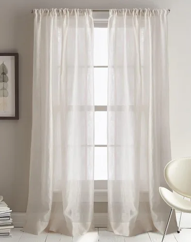 Miniatura 2 de DKNY City Sky - Par de paneles de cortinas traslúcidas para ventana, 96 pulgadas, color gris