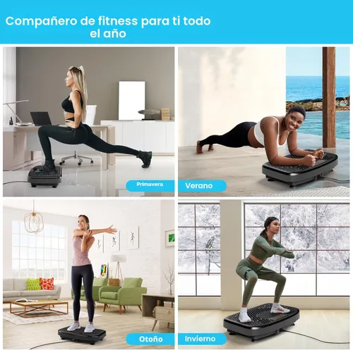 Miniatura 5 de SoftGym Waver Vibration Plate Exercise Machine for Lymphatic Drainage Weight Loss,120 Speed Levels Vibrating Platform with Resistance
