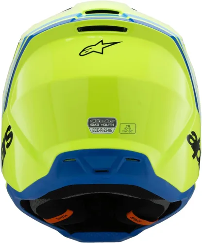 Miniatura 4 de Alpinestars SM3 Casco Deegan para jóvenes ECE06/DOT Amarillo Fluo/Negro/Azul Brillante