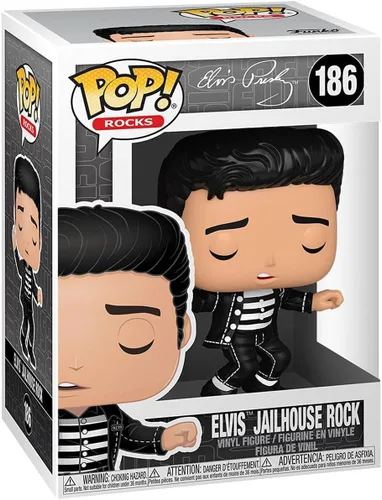 Miniatura 3 de POP Elvis - Figura de vinilo Jailhouse Rock Funko (paquete con funda protectora de caja compatible), 3.75 pulgadas