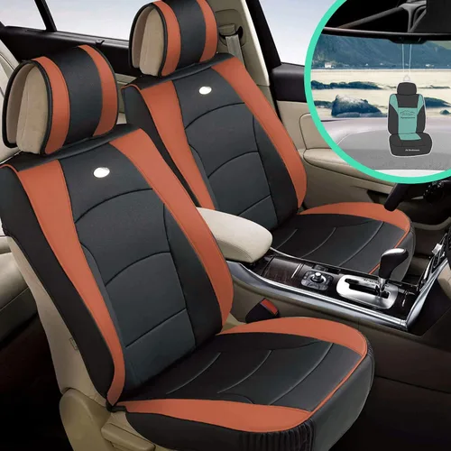 Miniatura 9 de Cojín de asiento FH Group tipo banco, de cuero sintético, ultracómodo, apto para la mayoría de los vehículos, camionetas, vehículos utilitarios