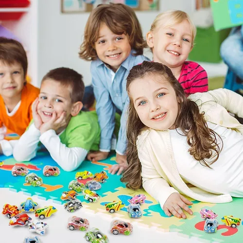 Miniatura 7 de Vileafy 50 autos y aviones de tracción – Juguetes de caja del tesoro a granel para aula, recuerdos de fiesta para niños de 3 a 5 años, premios