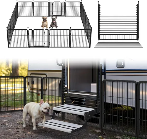 Miniatura 17 de FXW Rollick - Corralito para perros para patio, campamento con casa rodante, patentado, 24 pulgadas, 2 paneles
