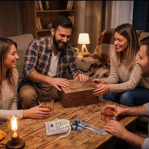 Miniatura 5 de Juego de vasos de cigarro de whisky, piedras de whisky, vasos de whisky antiguos con soporte para puros, regalo de lujo para hombres, marido