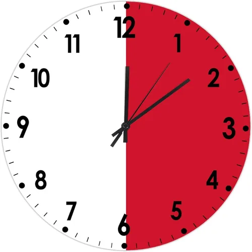 Miniatura 451 de Cheyan Reloj de pared con bandera de Canadá de 12 pulgadas, silencioso, sin tictac, de PVC, funciona con pilas, reloj redondo decorativo, regalo