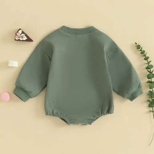 Miniatura 7 de Amiblvowa Baby Boy Girl Football Outfit Game Day Jumpsuit Infant Bubble Football Sweatshirt Romper Bodysuit Fall Clothes