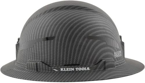 Miniatura 10 de Casco duro Klein Tools, con borde completo no ventilado, patrón KARBN premium, Clase E, probado hasta 20kV, banda acolchada que absorbe el sudor