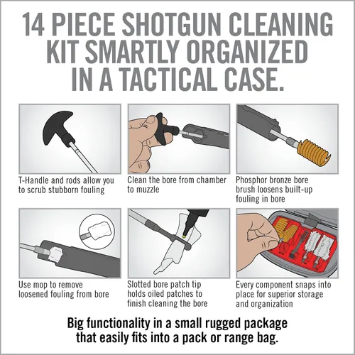 Miniatura 10 de Real Avid Kit de limpieza de escopeta I Kit de limpieza de calibre 12 y calibre 20 I Trampa portátil para pistola de tiro Kit de bolsa