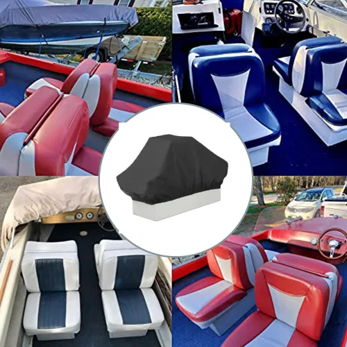 Miniatura 6 de Funda de asiento de barco, funda de almacenamiento de asiento doble espalda con espalda, protector de asiento impermeable, Oxford 420D de servicio