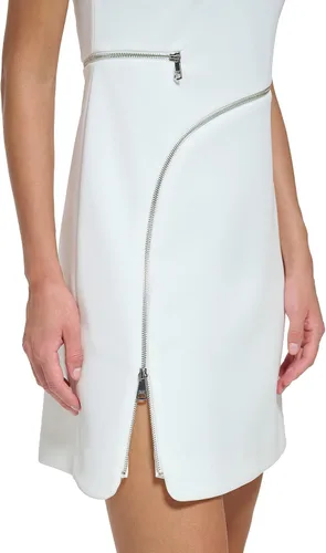 Miniatura 5 de DKNY Vestido tubo de buceo con detalle de cremallera para mujer