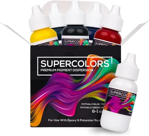 Miniatura 6 de Superclear Super Colors Pigmento de resina epoxi ultra blanco, 1 oz, tinte líquido altamente concentrado para epoxi, arte de resina y fundición