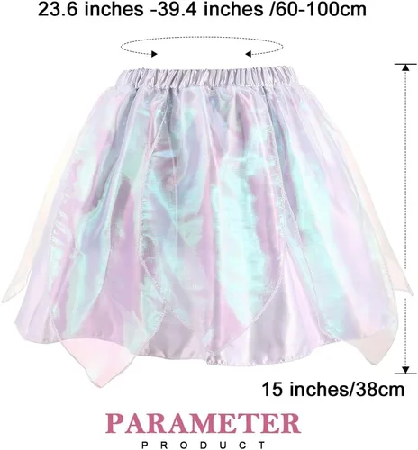 Miniatura 6 de Kakaco Women Fairy Skirt Sparkly Tutu Skirt Layered Fairy Dance Tutus Festival Outfit Skirt for Women and Girls