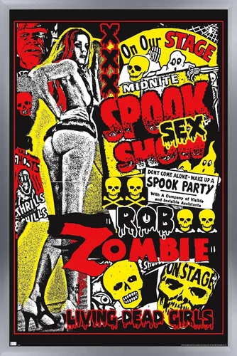 Miniatura 8 de Rob Zombie - Póster de pared de niñas muertas vivientes, 22.4 pulgadas de largo x 14.7 pulgadas de ancho, versión enmarcada de madera de granero