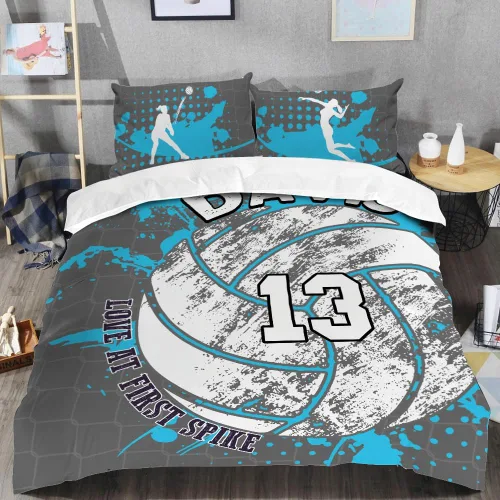 Miniatura 2 de Juego de ropa de cama de voleibol, edredón de microfibra para deportes, voleibol, tamaño King, Queen, individual, decoración para el hogar