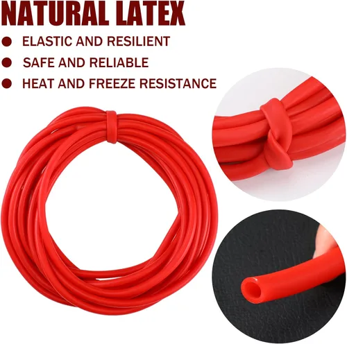 Miniatura 3 de Frienda Tubo de goma de látex de 100 pies, 3/8 de pulgada de diámetro exterior de 1/4 de pulgada de diámetro interior, bandas quirúrgicas de hondas