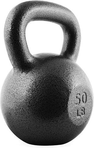 Miniatura 2 de WF Athletic Supply Hammerstone - Pesas rusas de hierro fundido pintadas, equipo de hogar y gimnasio, ideal para entrenamiento de fuerza, i. 50.0 lbs