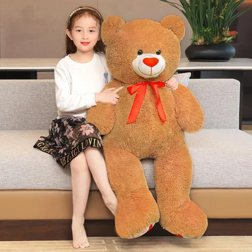 Miniatura 5 de Oso de peluche grande de 43.3 pulgadas, oso de peluche gigante con corazón de amor, lindo juguete de peluche grande suave para niños, novia, San