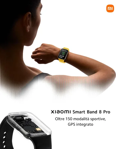 Miniatura 5 de Xiaomi Smart Band 8 Pro Fitness Tracker, pantalla AMOLED de 1.74 pulgadas, batería de hasta 20 días, 5 ATM, seguimiento de SpO2, monitoreo del sueño