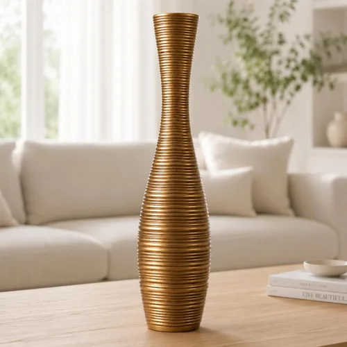 Miniatura 21 de Leewadee Florero decorativo alto para decoración de sala de estar, 20 ″, negro, resina