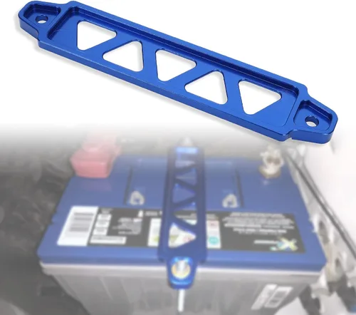 TOMALL Soporte de amarre de batería para automóvil de aleación de aluminio Soporte de montaje de batería Accesorios de bloqueo para Honda Civic Azul