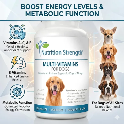 Miniatura 6 de Multivitaminas para perros, apoyo diario de vitaminas y minerales, suplementos nutricionales para perros para todas las razas y tamaños caninos