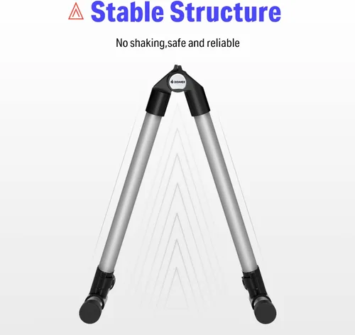 Miniatura 4 de Donner Soporte para Guitarra, Soportes Plegables Ajustables para Guitarra Acústica Eléctrica, Soporte de Viaje de Metal Clásico para Bajo, Gris